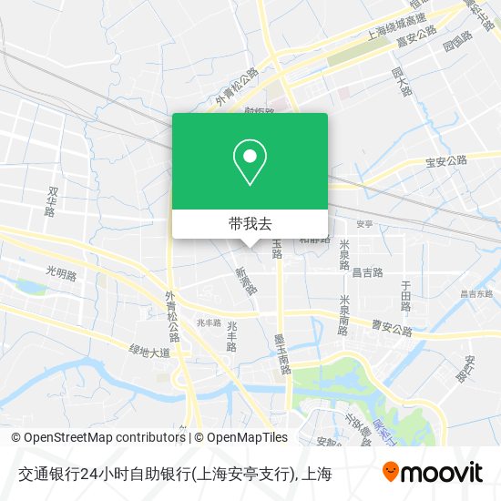 交通银行24小时自助银行(上海安亭支行)地图