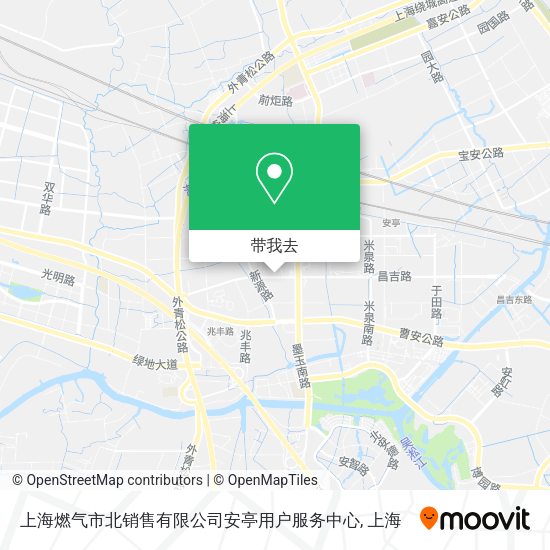 上海燃气市北销售有限公司安亭用户服务中心地图