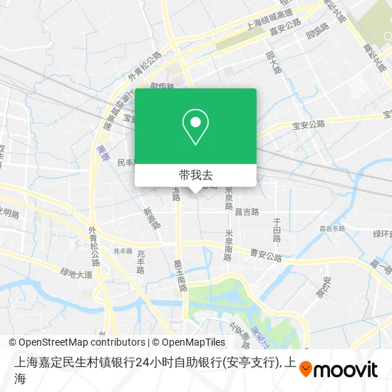 上海嘉定民生村镇银行24小时自助银行(安亭支行)地图