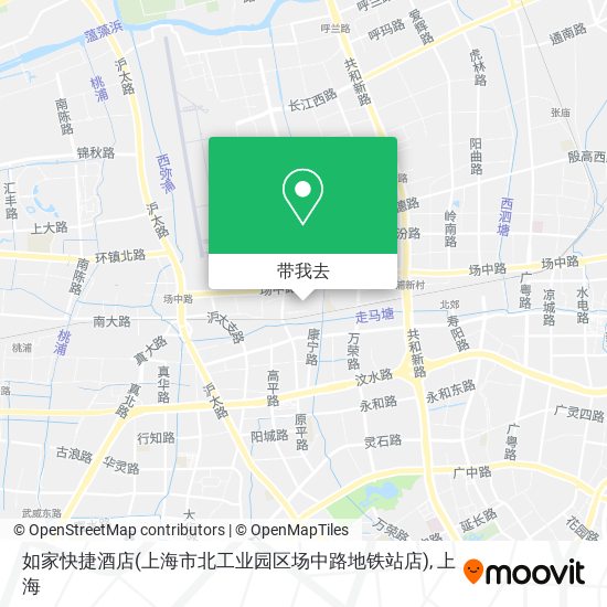 如家快捷酒店(上海市北工业园区场中路地铁站店)地图