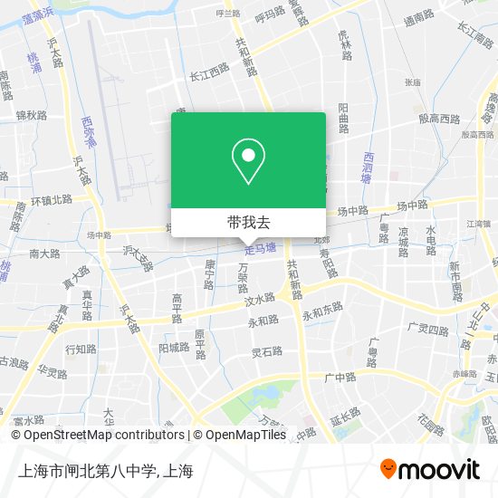 上海市闸北第八中学地图