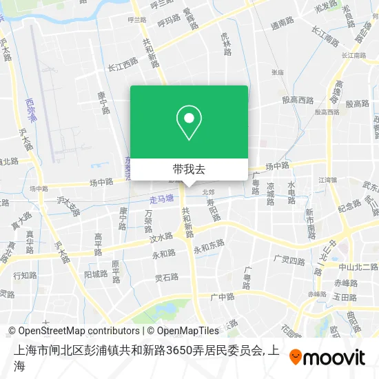 上海市闸北区彭浦镇共和新路3650弄居民委员会地图