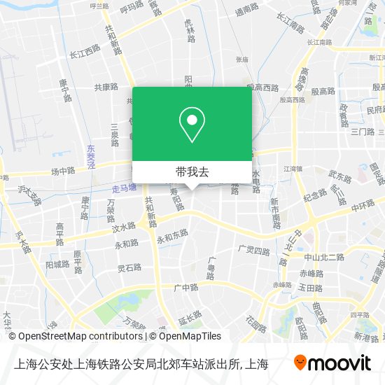 上海公安处上海铁路公安局北郊车站派出所地图