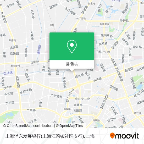 上海浦东发展银行(上海江湾镇社区支行)地图