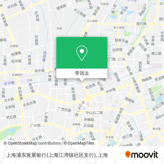 上海浦东发展银行(上海江湾镇社区支行)地图