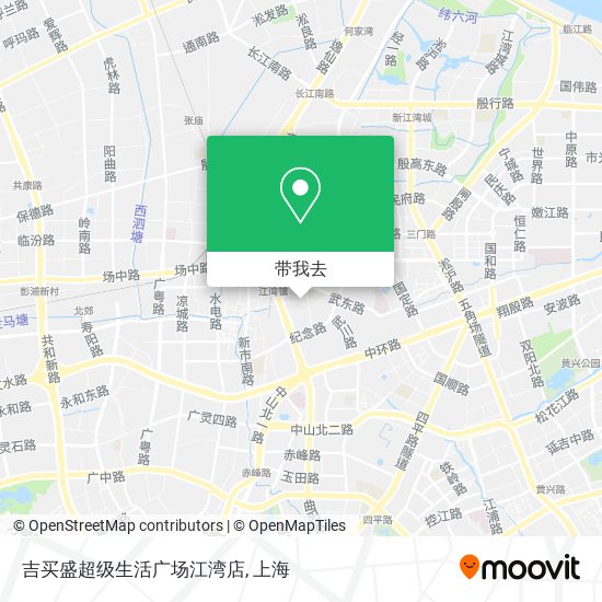 吉买盛超级生活广场江湾店地图