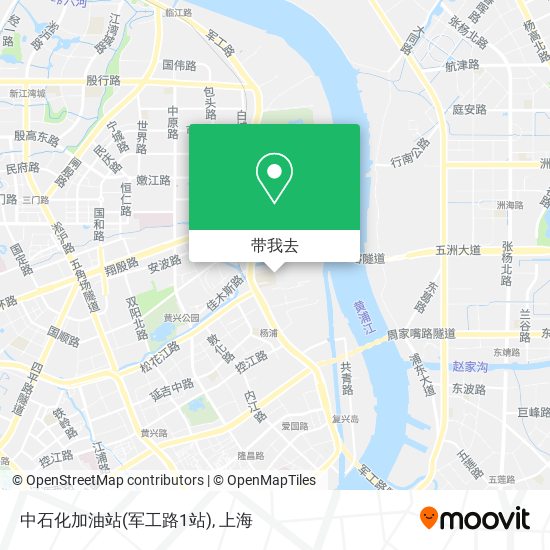 中石化加油站(军工路1站)地图