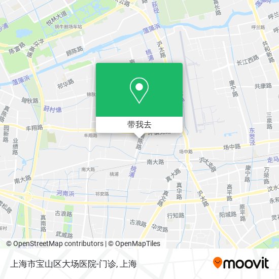 上海市宝山区大场医院-门诊地图