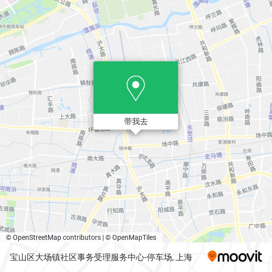 宝山区大场镇社区事务受理服务中心-停车场地图