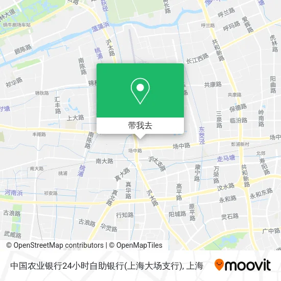 中国农业银行24小时自助银行(上海大场支行)地图