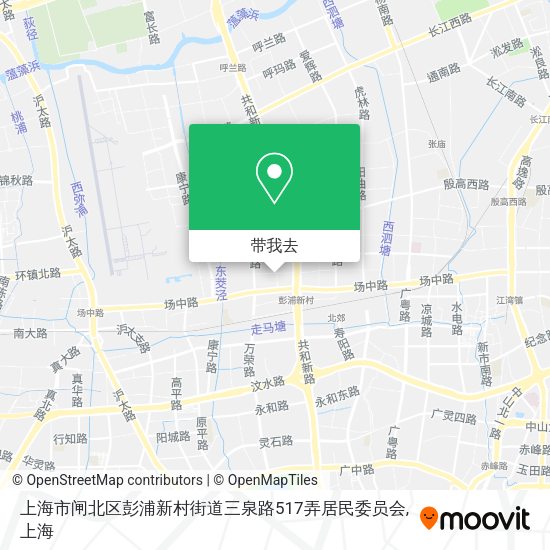上海市闸北区彭浦新村街道三泉路517弄居民委员会地图