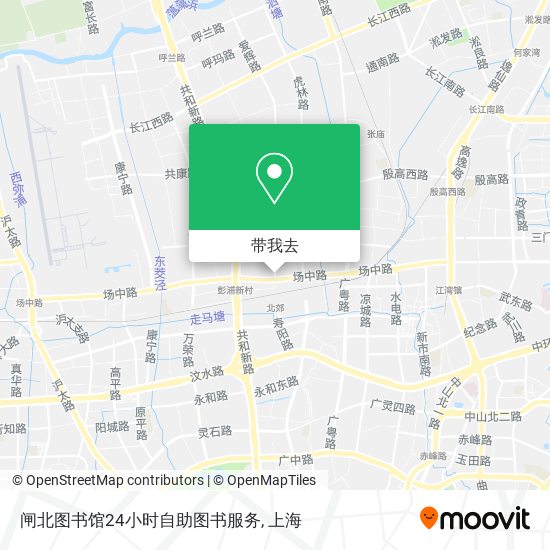 闸北图书馆24小时自助图书服务地图
