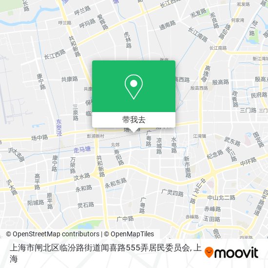 上海市闸北区临汾路街道闻喜路555弄居民委员会地图