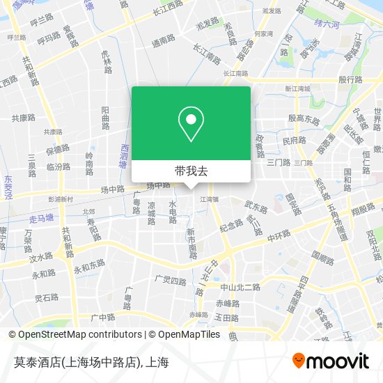 莫泰酒店(上海场中路店)地图