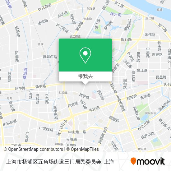 上海市杨浦区五角场街道三门居民委员会地图