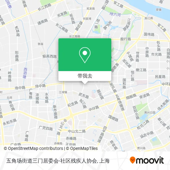 五角场街道三门居委会-社区残疾人协会地图