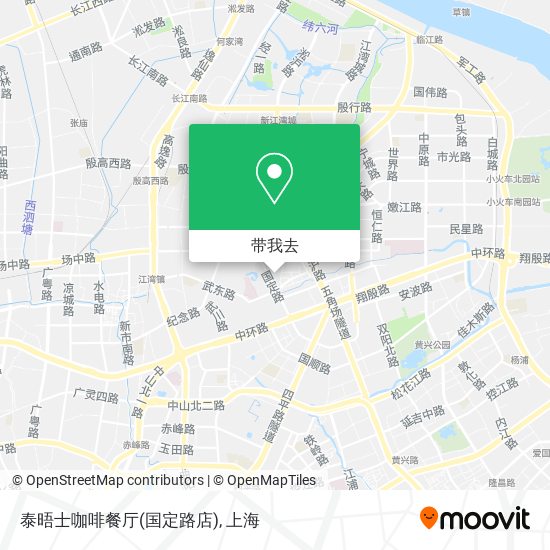 泰晤士咖啡餐厅(国定路店)地图