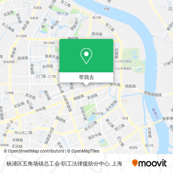 杨浦区五角场镇总工会-职工法律援助分中心地图