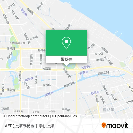 AED(上海市杨园中学)地图