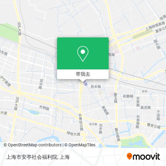 上海市安亭社会福利院地图