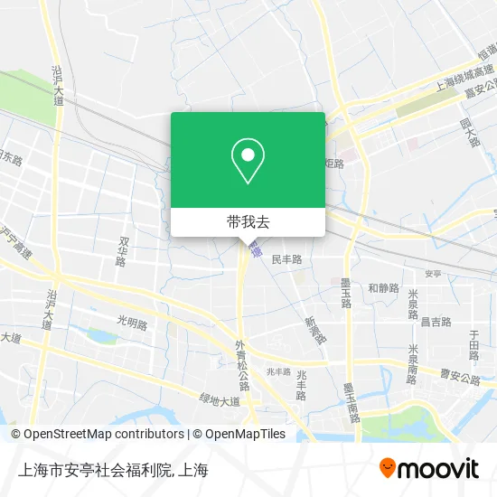 上海市安亭社会福利院地图