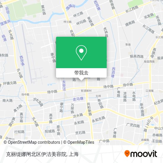 克丽缇娜闸北区伊洁美容院地图