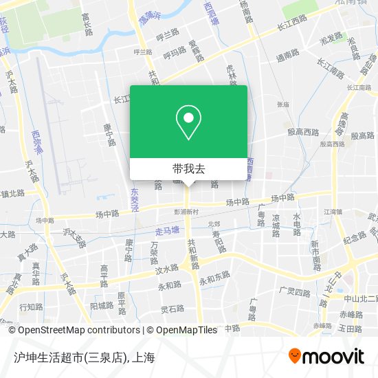 沪坤生活超市(三泉店)地图
