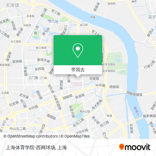 上海体育学院-西网球场地图