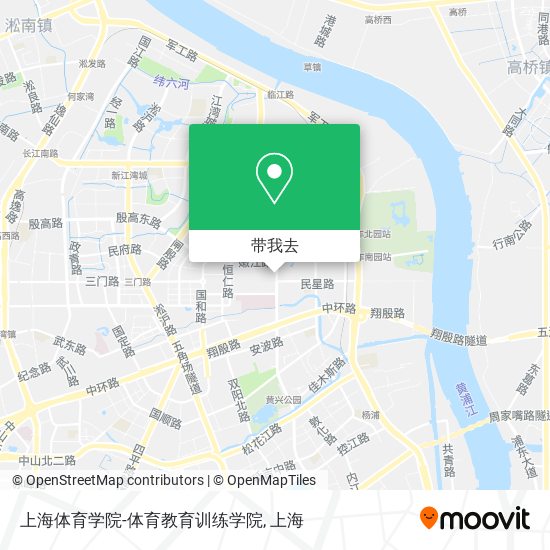 上海体育学院-体育教育训练学院地图