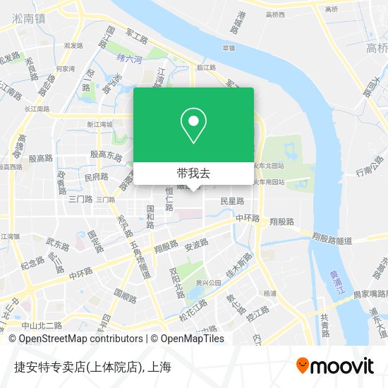 捷安特专卖店(上体院店)地图