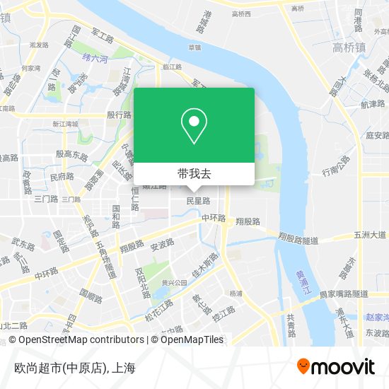 欧尚超市(中原店)地图