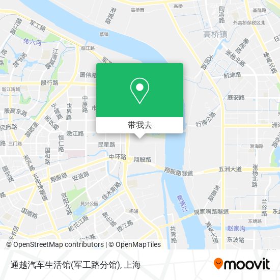 通越汽车生活馆(军工路分馆)地图