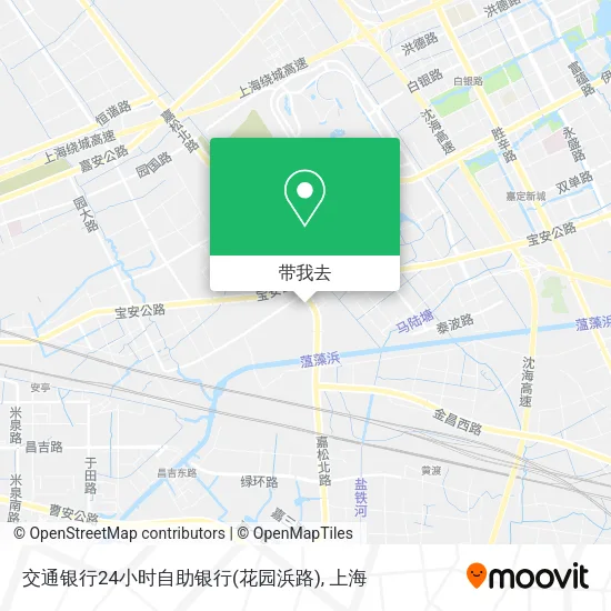 交通银行24小时自助银行(花园浜路)地图