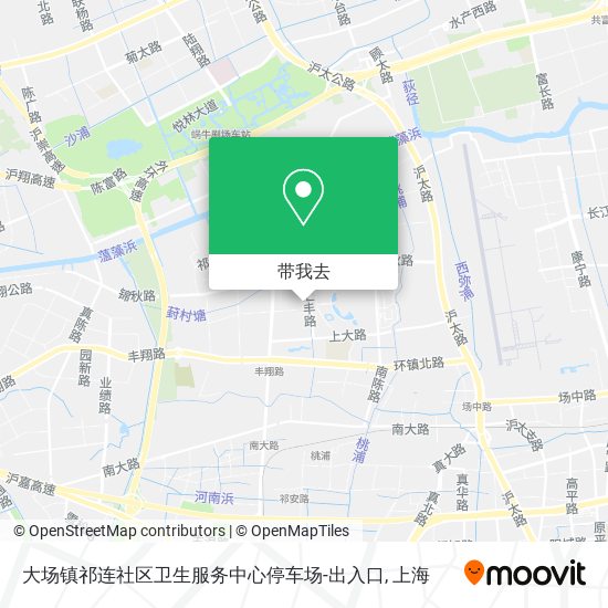 大场镇祁连社区卫生服务中心停车场-出入口地图