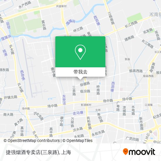 捷强烟酒专卖店(三泉路)地图