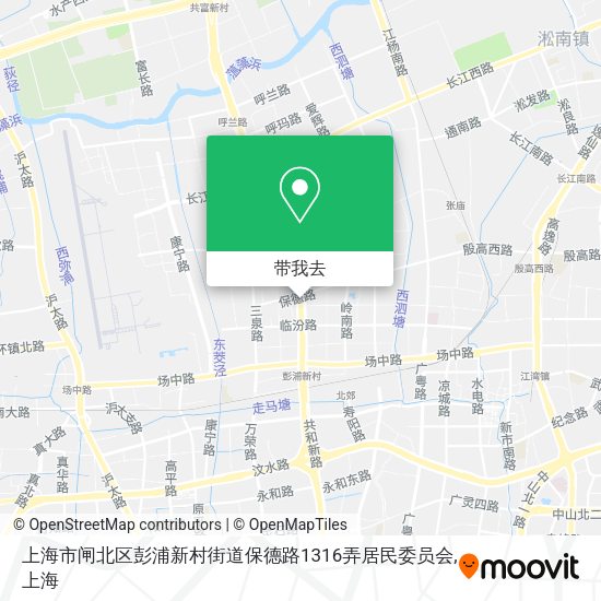 上海市闸北区彭浦新村街道保德路1316弄居民委员会地图