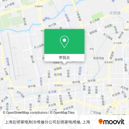 上海彭侨家电制冷维修分公司彭侨家电维修地图