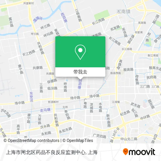 上海市闸北区药品不良反应监测中心地图