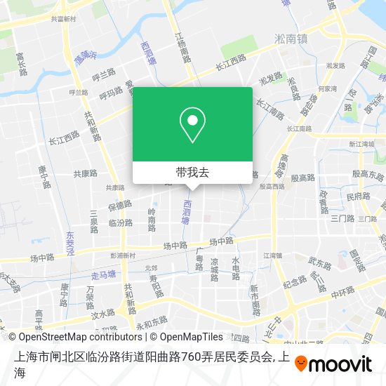上海市闸北区临汾路街道阳曲路760弄居民委员会地图