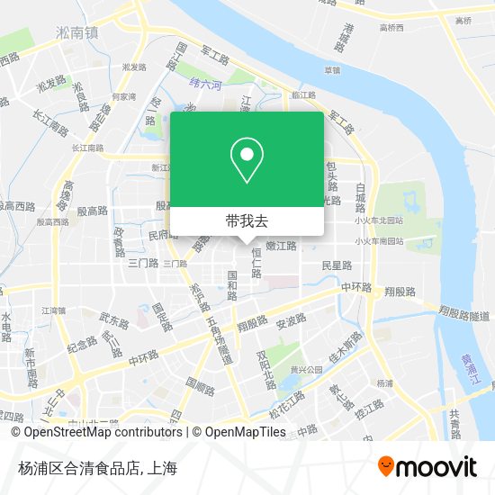 杨浦区合清食品店地图