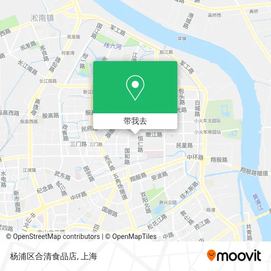 杨浦区合清食品店地图