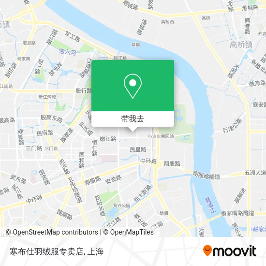 寒布仕羽绒服专卖店地图