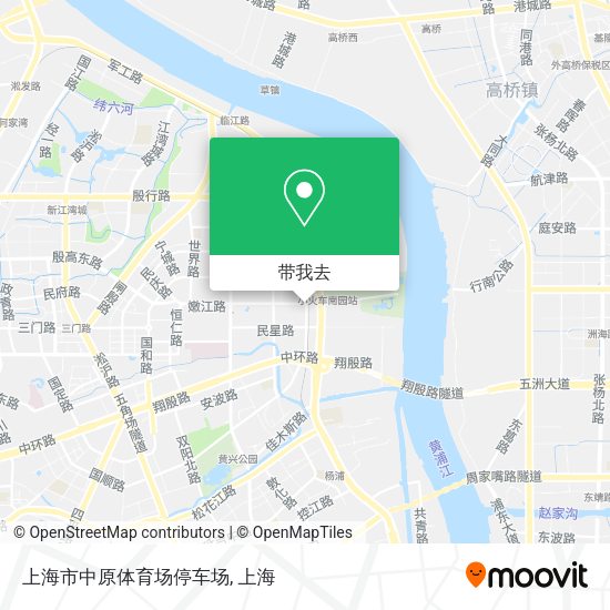 上海市中原体育场停车场地图