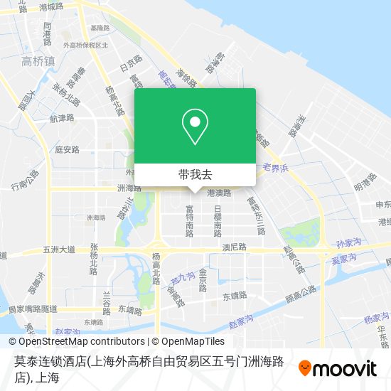 莫泰连锁酒店(上海外高桥自由贸易区五号门洲海路店)地图