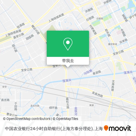 中国农业银行24小时自助银行(上海方泰分理处)地图