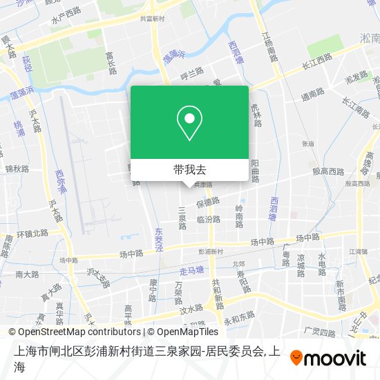 上海市闸北区彭浦新村街道三泉家园-居民委员会地图