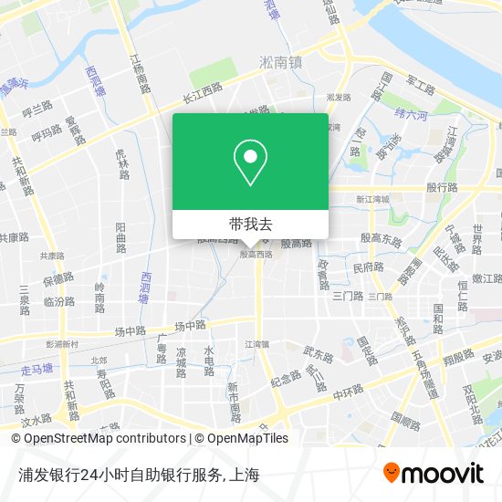 浦发银行24小时自助银行服务地图