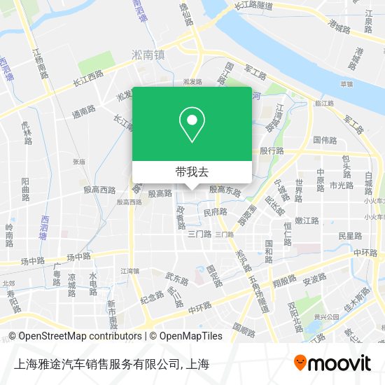 上海雅途汽车销售服务有限公司地图