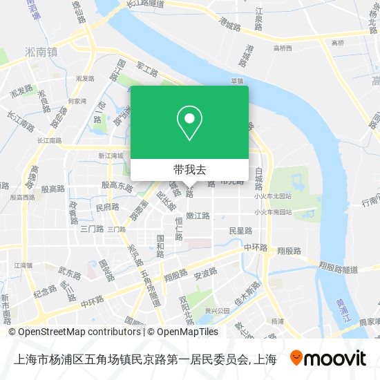 上海市杨浦区五角场镇民京路第一居民委员会地图