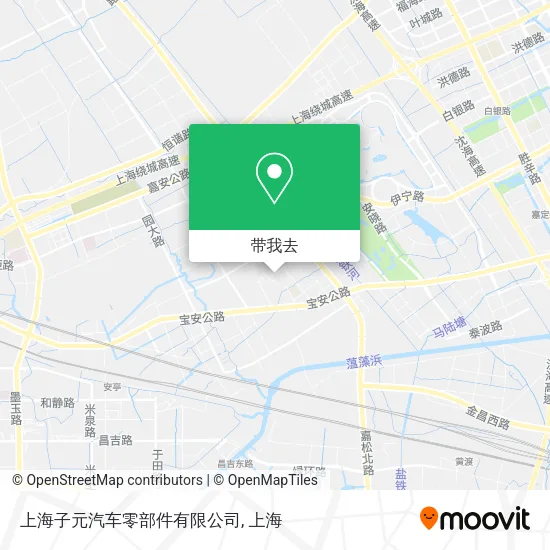 上海子元汽车零部件有限公司地图